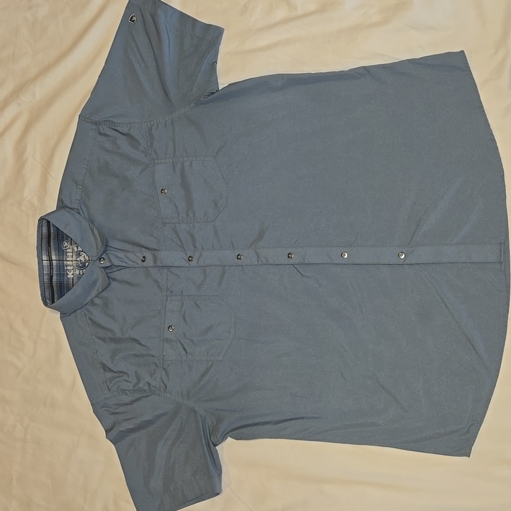 Kuhl Men's Casual Slate Blue Button Down Shirt